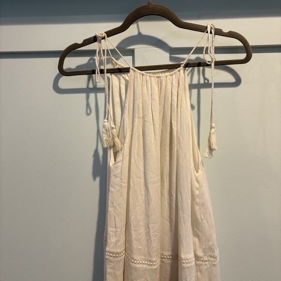 ALICE + OLIVIA Dress Women XS Cream Shift Lace Trimmed Sleeveless Boho Hoco - Picture 6 of 16